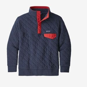 Kids' Organic Cotton Quilt Snap-T Pullover Navy